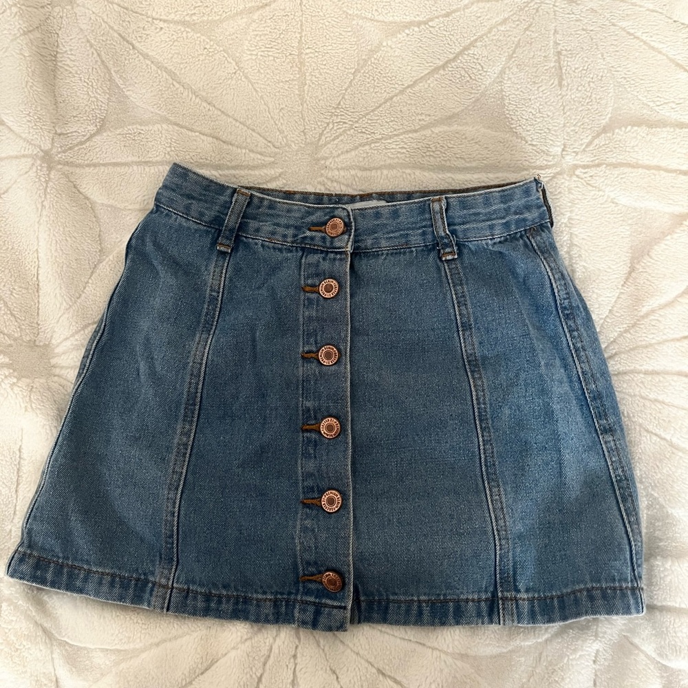 Forever 21 Denim Button Up Skirt